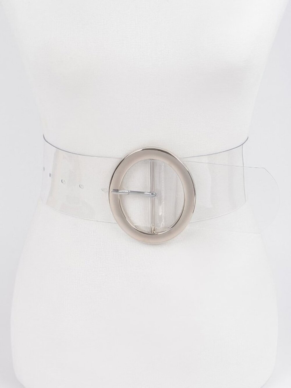 Transparent Round Buckle Belt